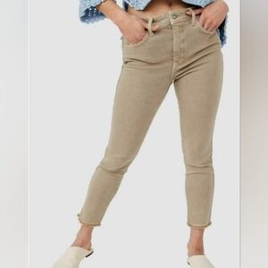 We The Free Women's High Washed Green Skinny Jeans Size 29